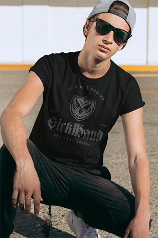 SickHand Logo Black Hoodie